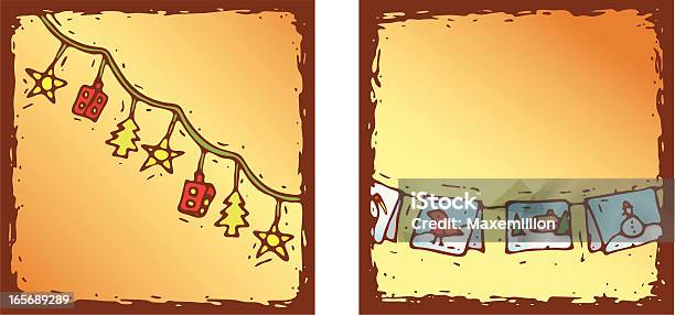 Christmas Lights And Cards Stock Illustration - Download Image Now - Christmas Card, Christmas Lights, Cut Out