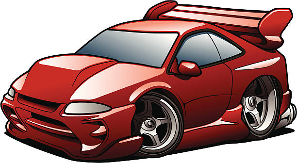 Street Racer vector art illustration