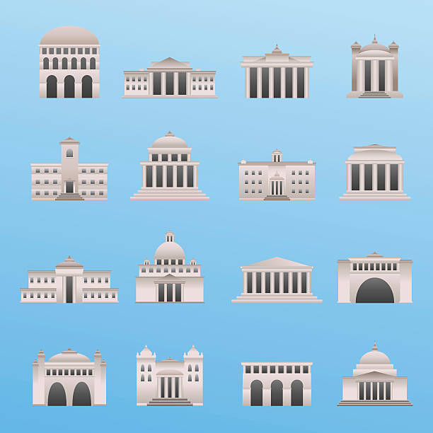 ilustrações de stock, clip art, desenhos animados e ícones de edifícios internacional - column italy italian culture greece
