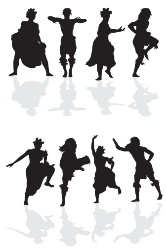African Dancers Silhouette