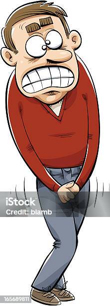 Man Has To Pee Stock Illustration - Download Image Now - Urinating, Standing, Adult