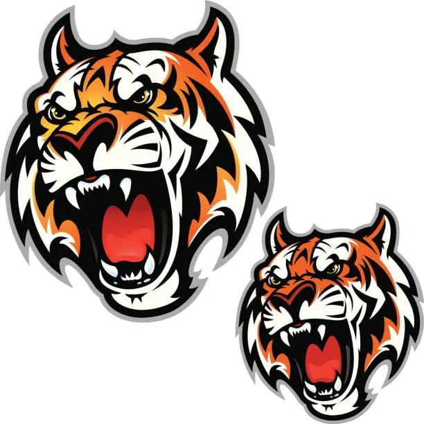 Vector illustration of Tiger Roar