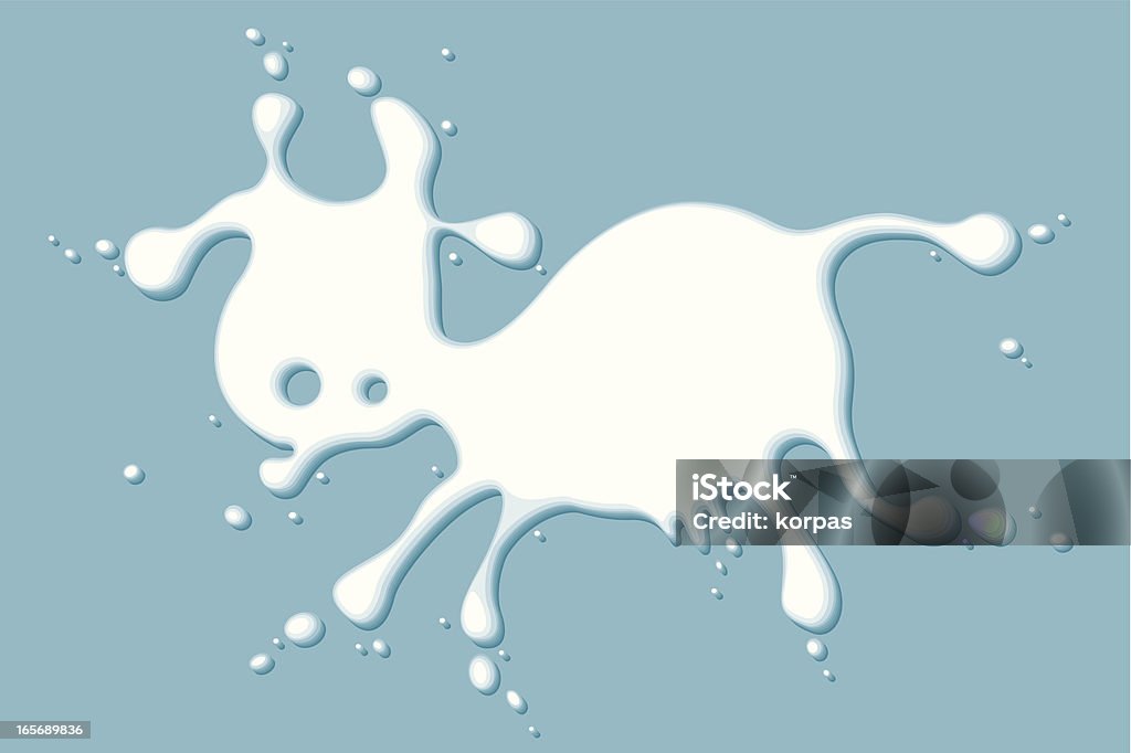La leche derramada - arte vectorial de Ganado domesticado libre de derechos