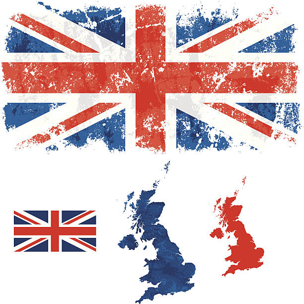 illustrazioni stock, clip art, cartoni animati e icone di tendenza di bandiera del regno unito grunge - british flag dirty british culture flag