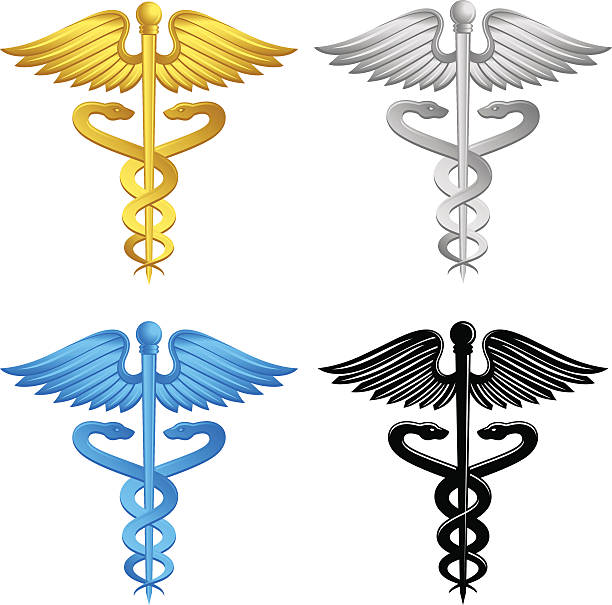 Caduceus vector art illustration