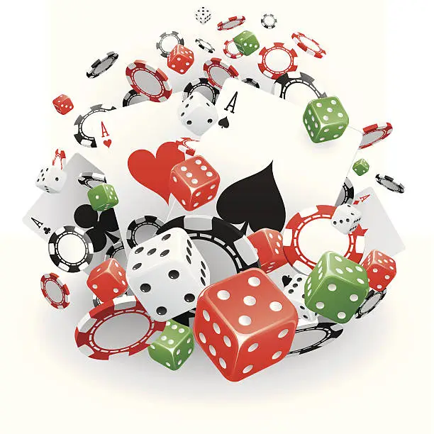 Vector illustration of Gambling