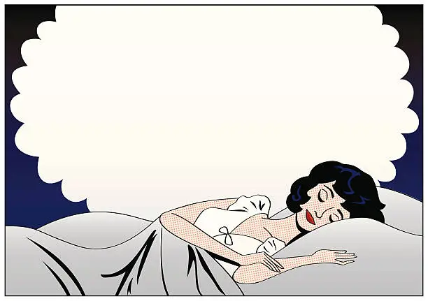 Vector illustration of Comic book style Sleeping Beauty