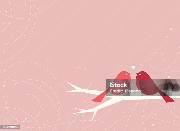Bourrasques Amour Oiseaux Vecteurs libres de droits et plus d'images vectorielles de Saint Valentin - Saint Valentin, Fond, Amour