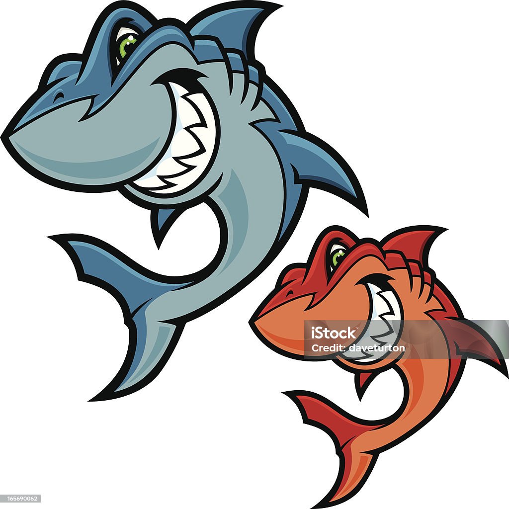 Hai Attack Maskottchen - Lizenzfrei Hai Vektorgrafik