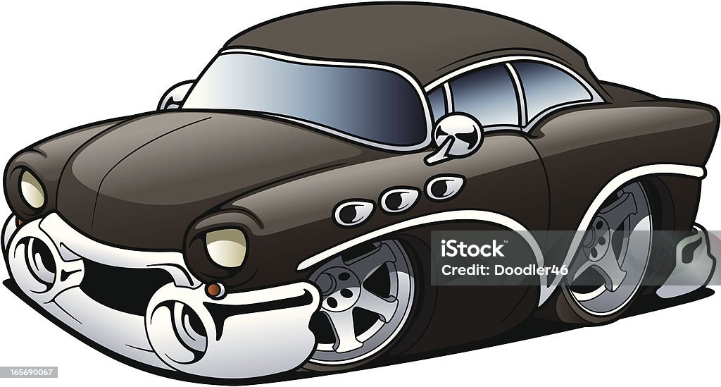 Cartoon Classic Car This cartoon classic car is created in Adobe Illustrator Hot Rod Car stock vector
