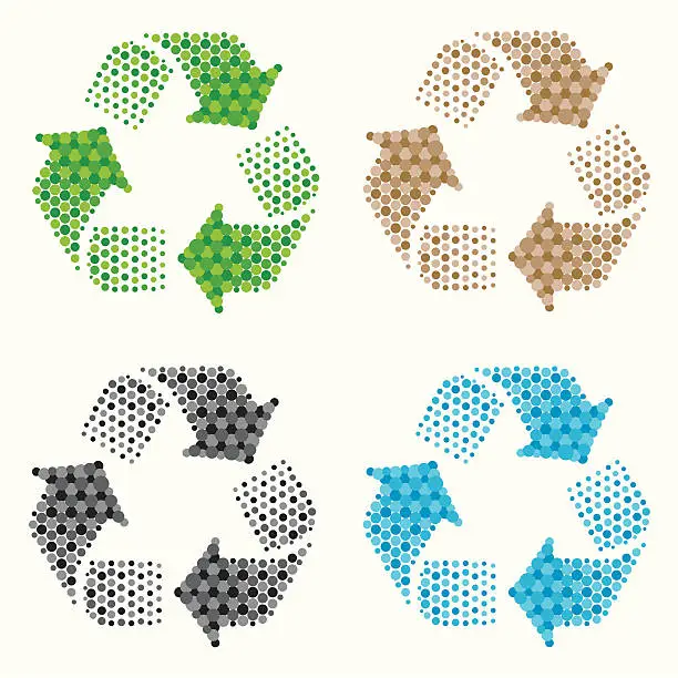 Vector illustration of recycling symbol