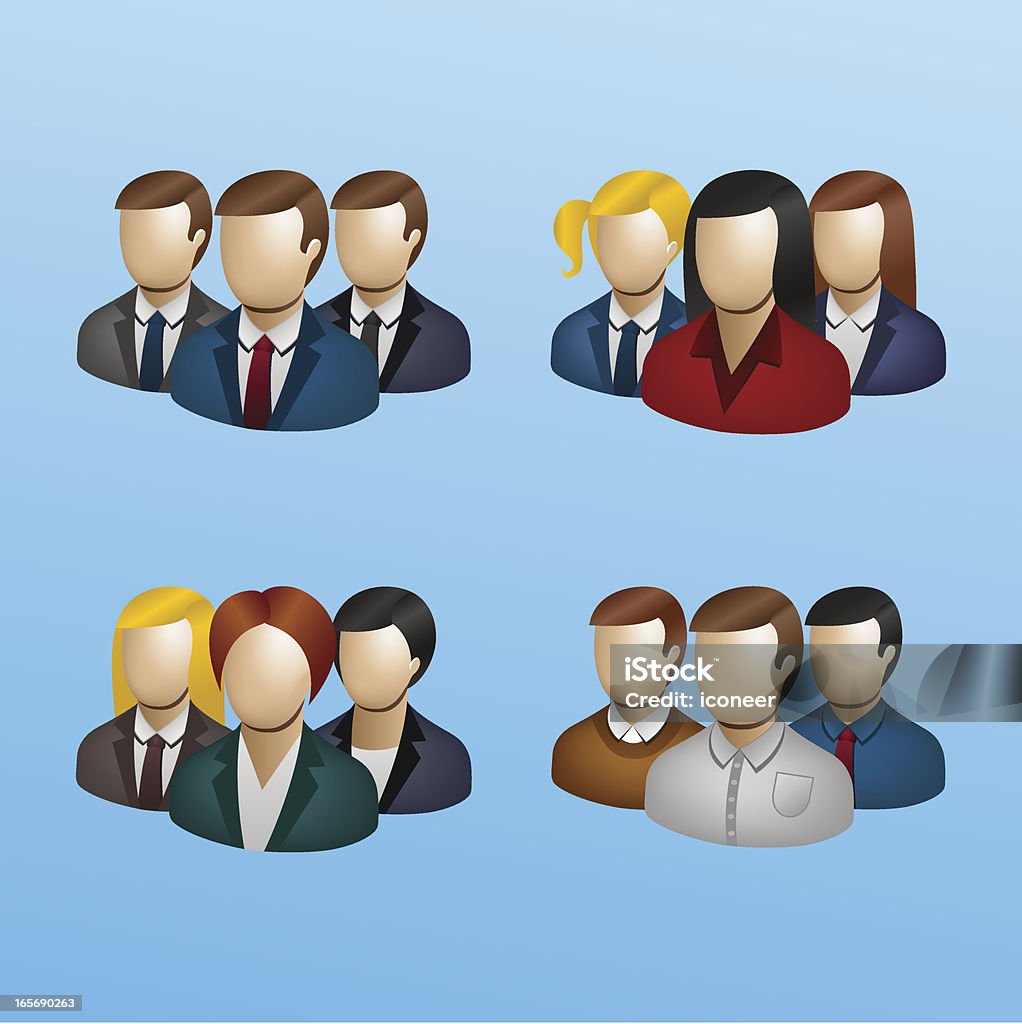 3D User Groups  Three Dimensional stock vector