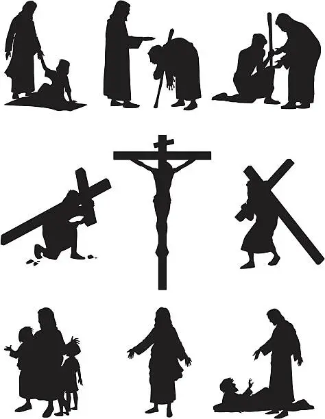 Vector illustration of Illustration from Jesus Christ's life