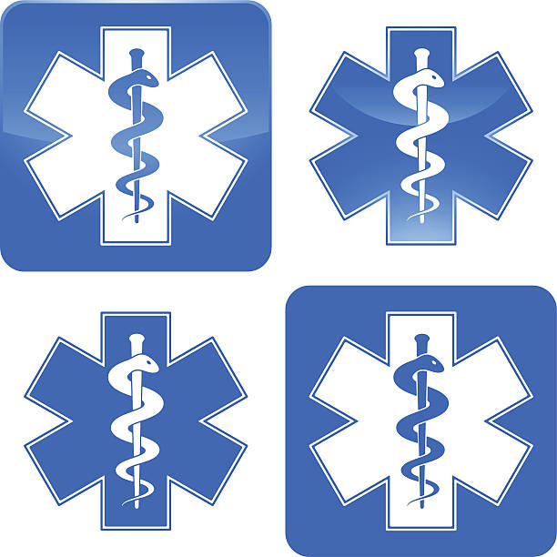 Ambulance symbol vector art illustration