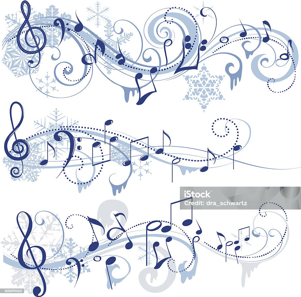 Musica per l'inverno - arte vettoriale royalty-free di Nota musicale