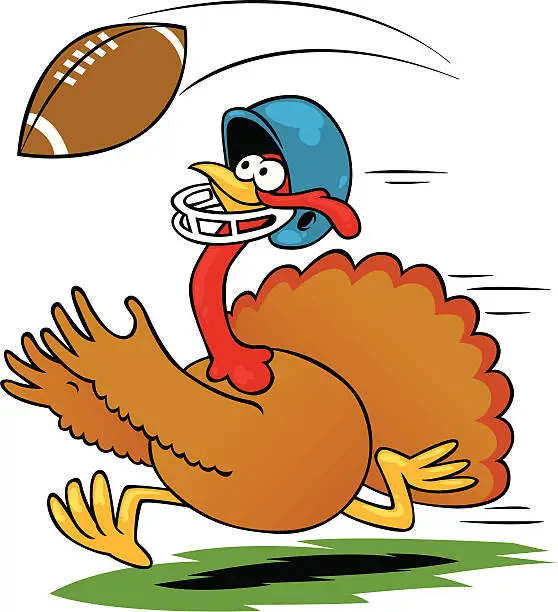 Vector illustration of thanksgiving football