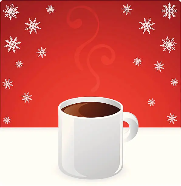 Vector illustration of Holiday Coffee Mug