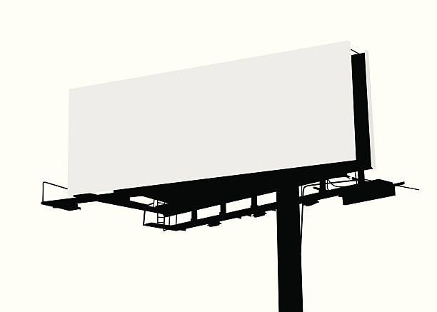 Billboard Vector Silhouette A-Digit billboard stock illustrations