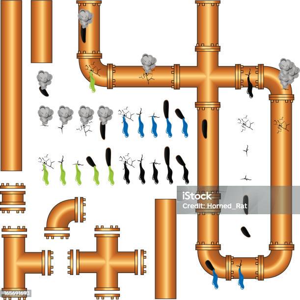 Crea Il Tuo Pile Linee - Immagini vettoriali stock e altre immagini di Tubatura - Tubatura, Gas, Frattura