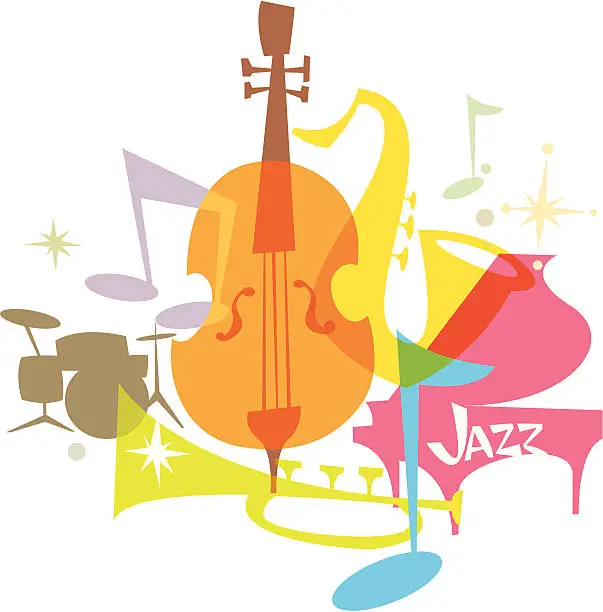 Vector illustration of Delicious Living (Jazz)