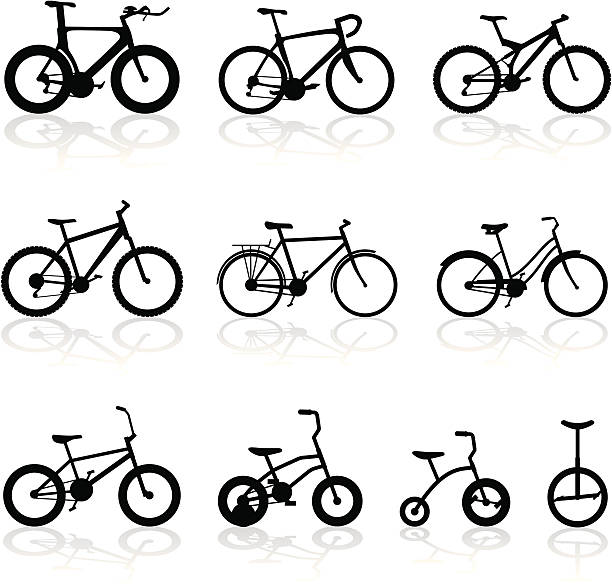 All Kinds of Bikes vector art illustration