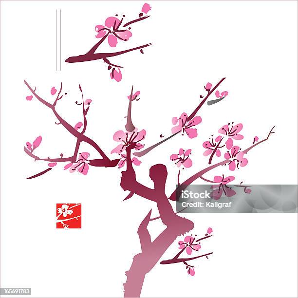 Floresceramor E Happines - Arte vetorial de stock e mais imagens de Beleza natural - Beleza natural, Cultura Asiática, Cultura da Ásia Oriental