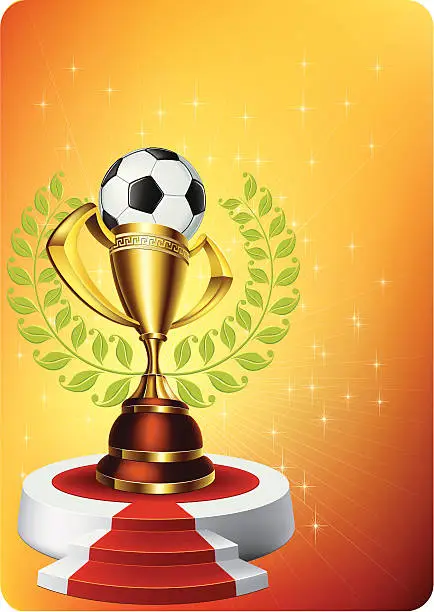 Vector illustration of Soccer Cup Design