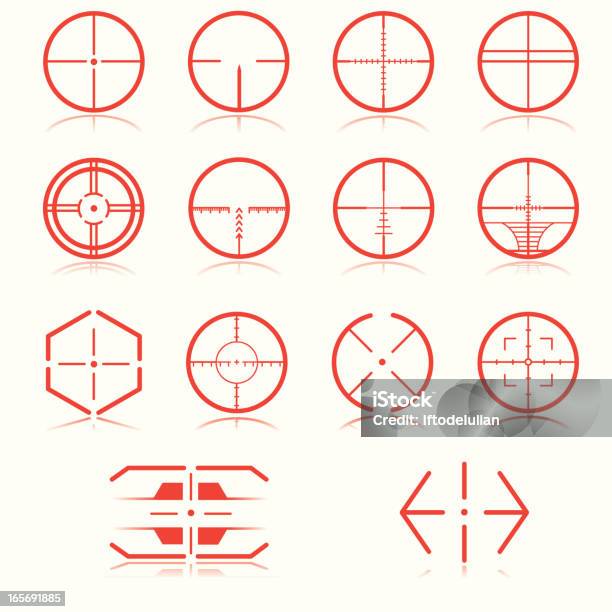 Fadenkreuz Stock Vektor Art und mehr Bilder von Abfeuern - Abfeuern, Geschoss, AK-47