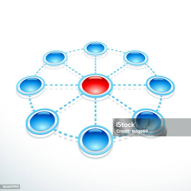 Ícone De Rede - Arte vetorial de stock e mais imagens de Abstrato - Abstrato, Azul, Comunicação