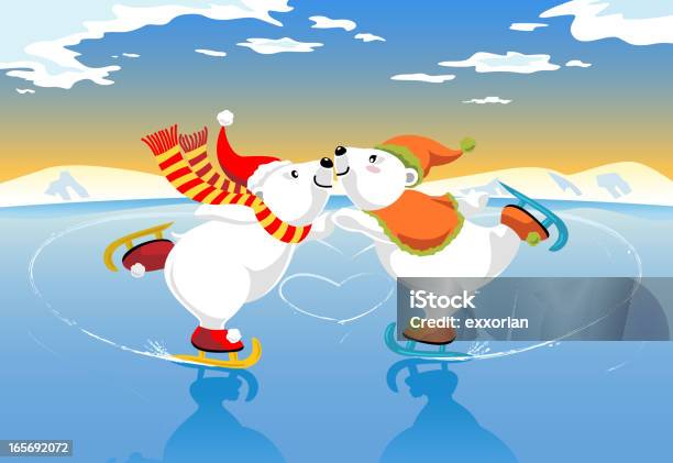 Ilustración de Osos Polares De Patinaje Sobre Hielo Romance y más Vectores Libres de Derechos de Patinaje sobre hielo - Patinaje sobre hielo, Animal, Oso polar