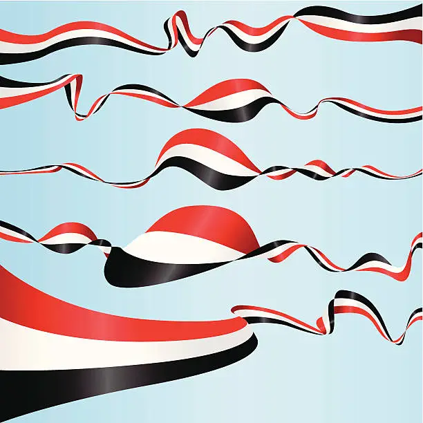 Vector illustration of Yemeni Banners