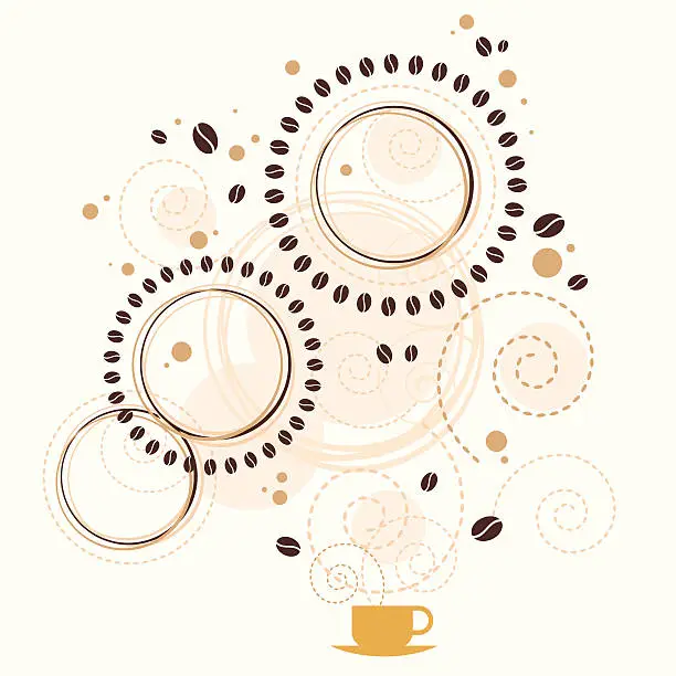 Vector illustration of Coffee aroma graphics