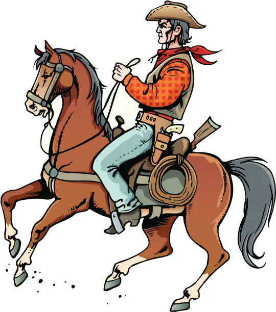 Vector illustration of Cowboy