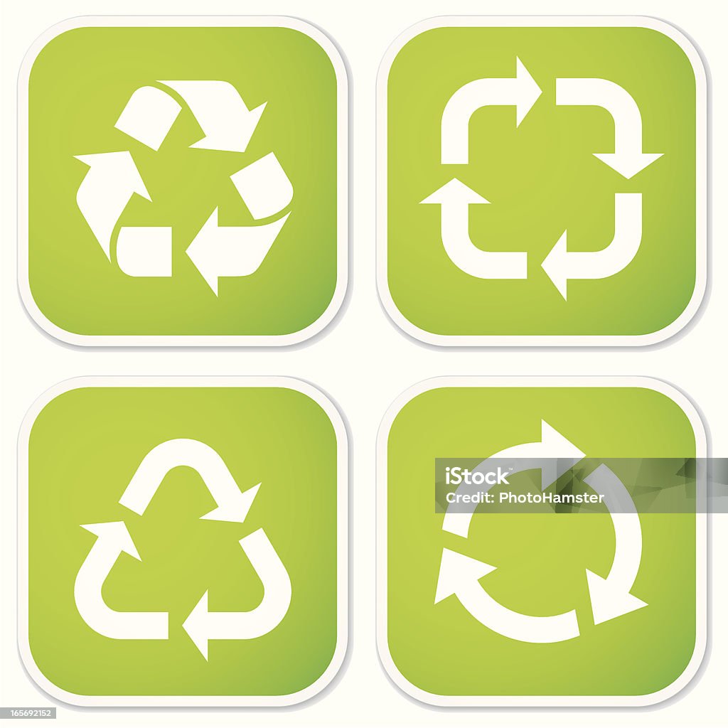 Recykling symbole naklejki - Grafika wektorowa royalty-free (Wstęga Mobiusa)