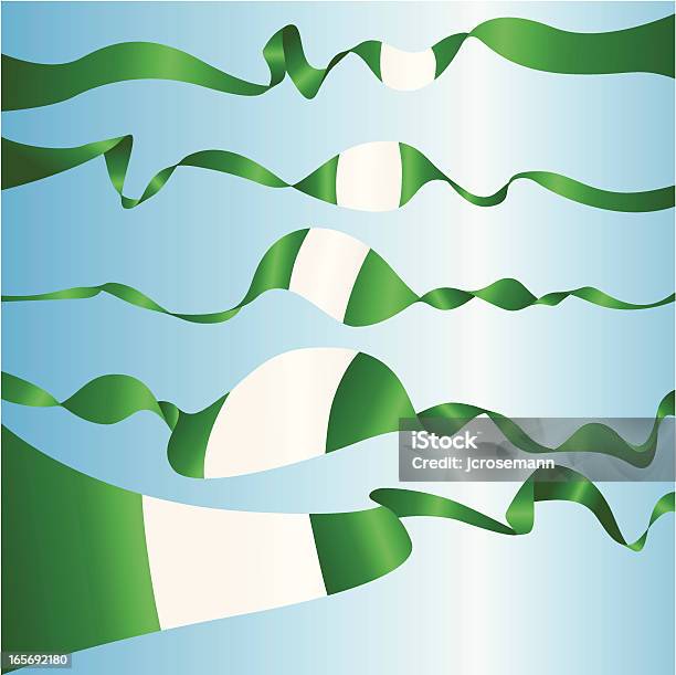 Zestaw Bannerów Nigerii - Stockowe grafiki wektorowe i więcej obrazów Flaga Nigerii - Flaga Nigerii, Bez ludzi, Biały