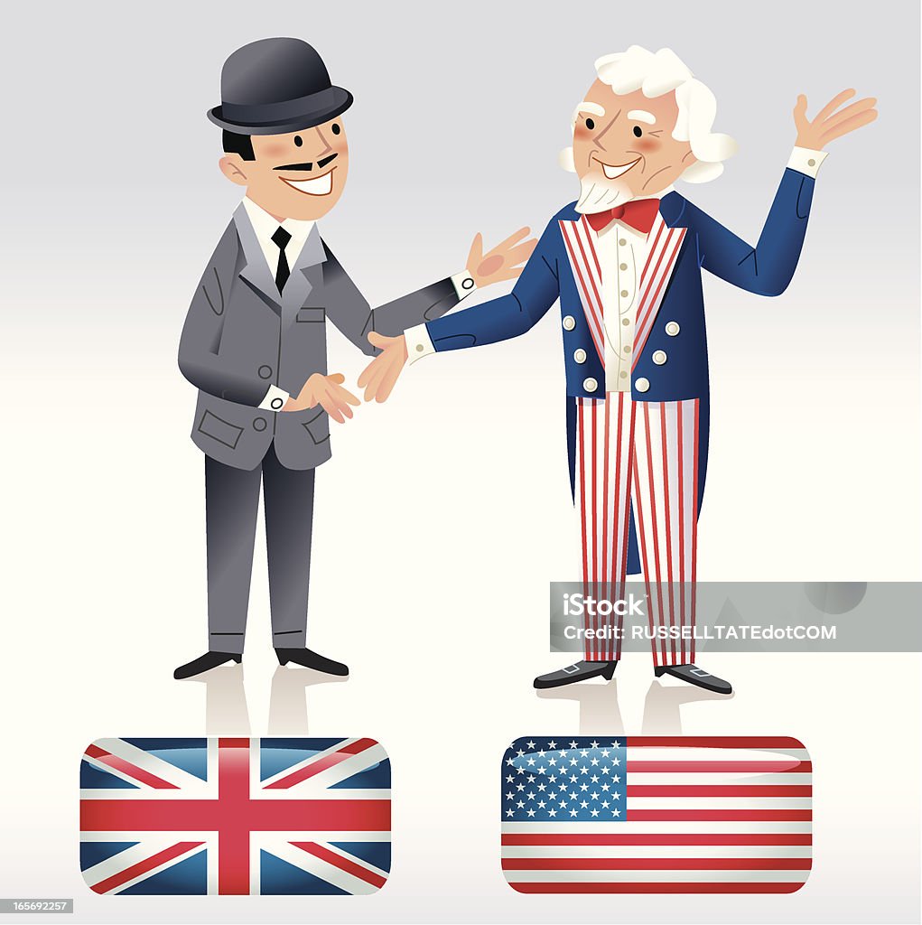 La Grande-Bretagne et America - clipart vectoriel de Oncle Sam libre de droits