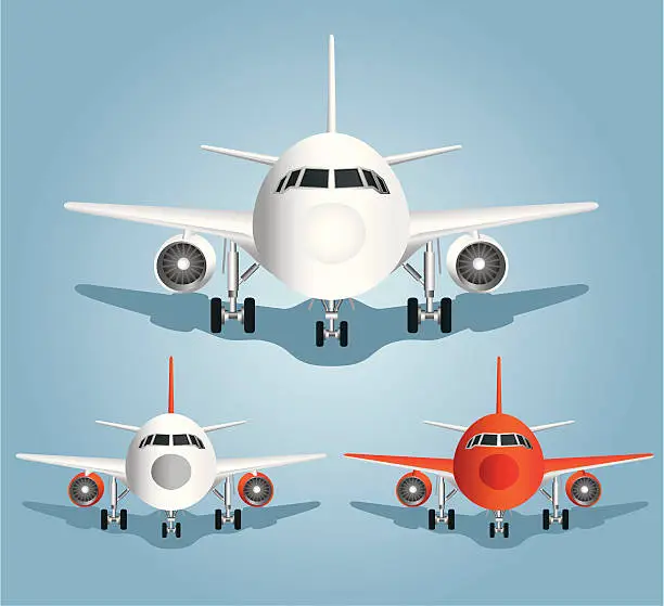 Vector illustration of Cute Style Aircraft