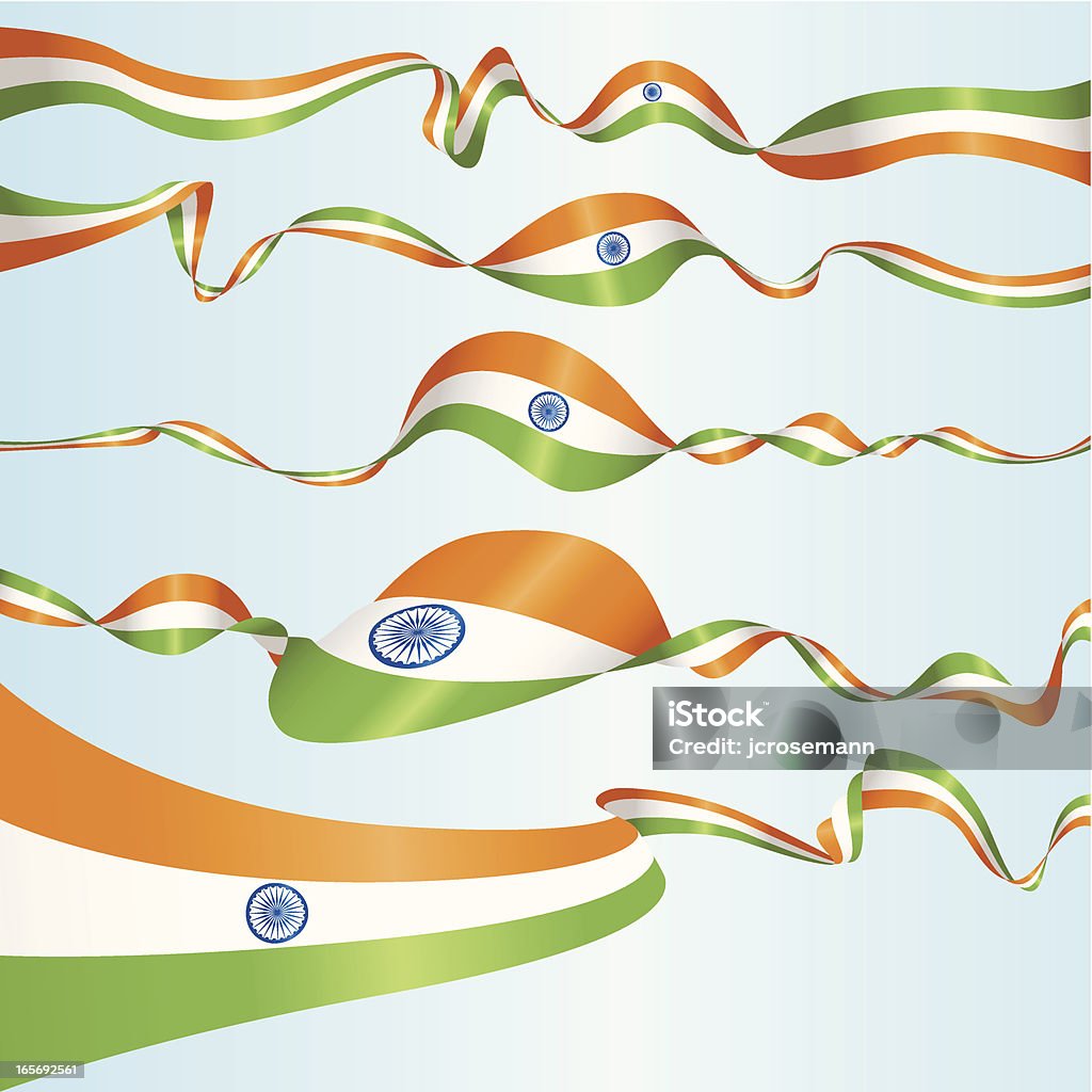 Индийский баннеры - Векторная графика Индийский флаг роялти-фри