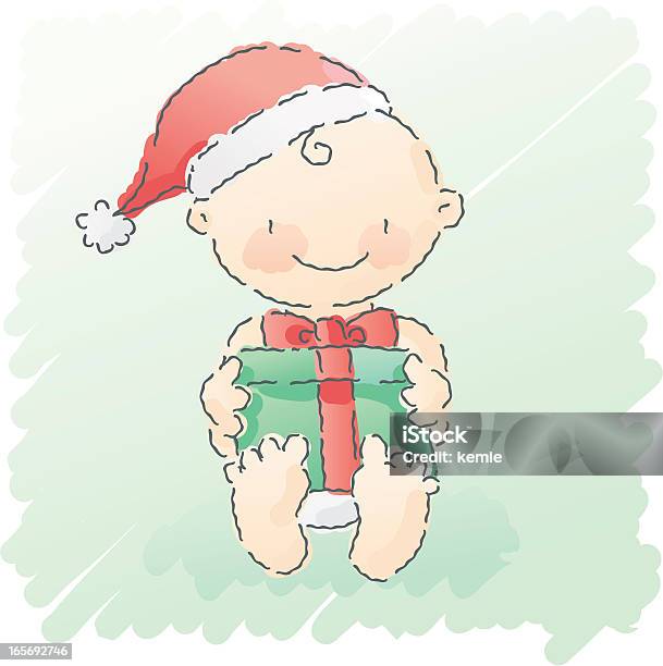Scribbles Christmas Baby Stock Illustration - Download Image Now - Christmas, Baby - Human Age, Babies Only
