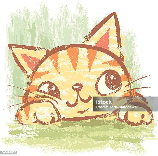 Katze Entspannend Stock Vektor Art und mehr Bilder von Hauskatze - Hauskatze, Haustier, Illustration