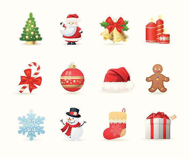 Universal icons | Set 18 (Christmas) vector art illustration