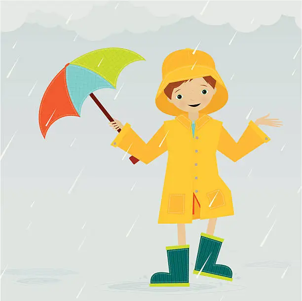 Vector illustration of Rainy Day