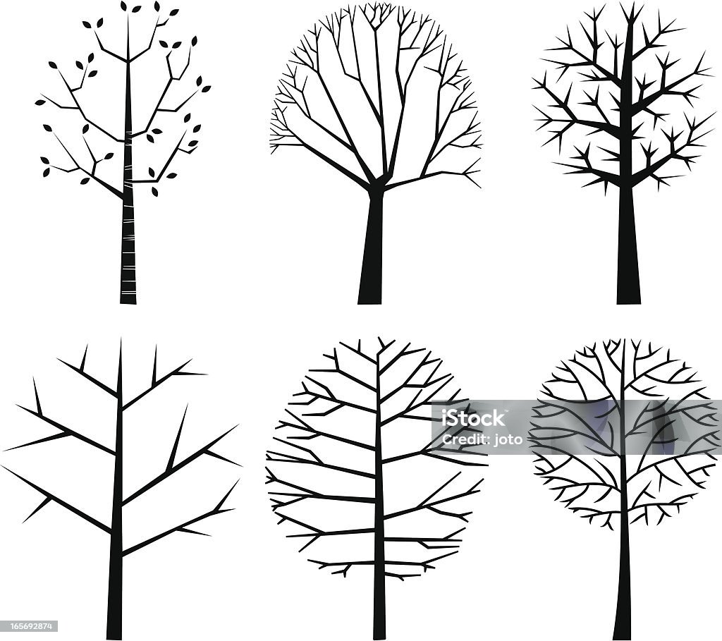 Formas de árbol - arte vectorial de Árbol latente libre de derechos