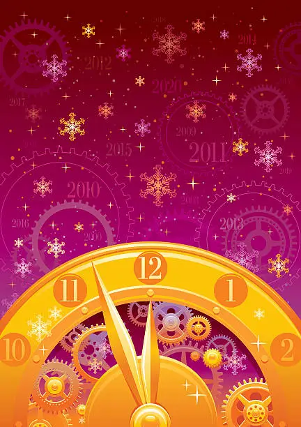 Vector illustration of New Year background