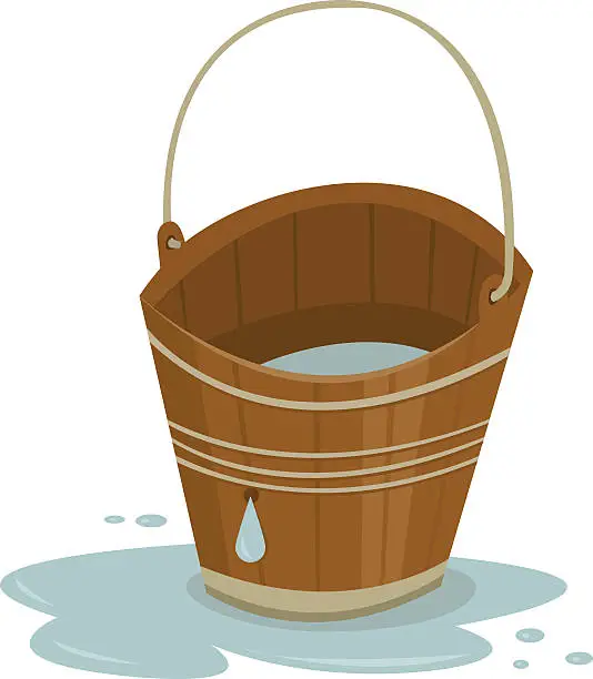 Vector illustration of Leaky Bucket