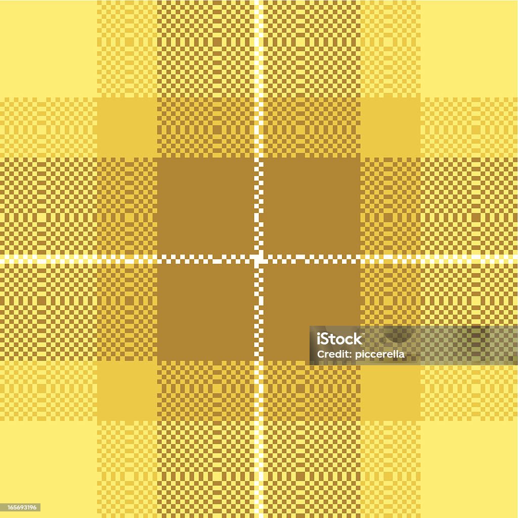 Gelbe schottischen Nahtlose Muster - Lizenzfrei Abstrakt Vektorgrafik