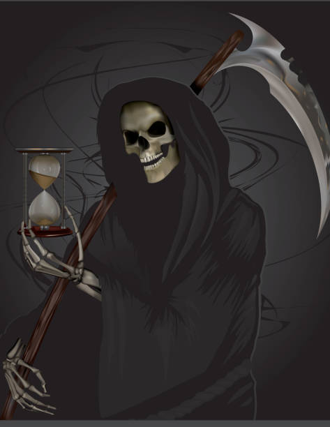 Labe Descripción Peligro 30+ Grim Reaper Or The Death With A Clock Illustrations, Royalty-Free  Vector Graphics & Clip Art - iStock