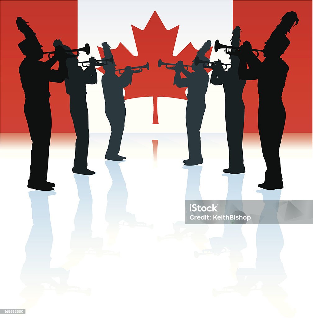 Marching Лента с Канадский флаг - Векторная графика Marching Band роялти-фри