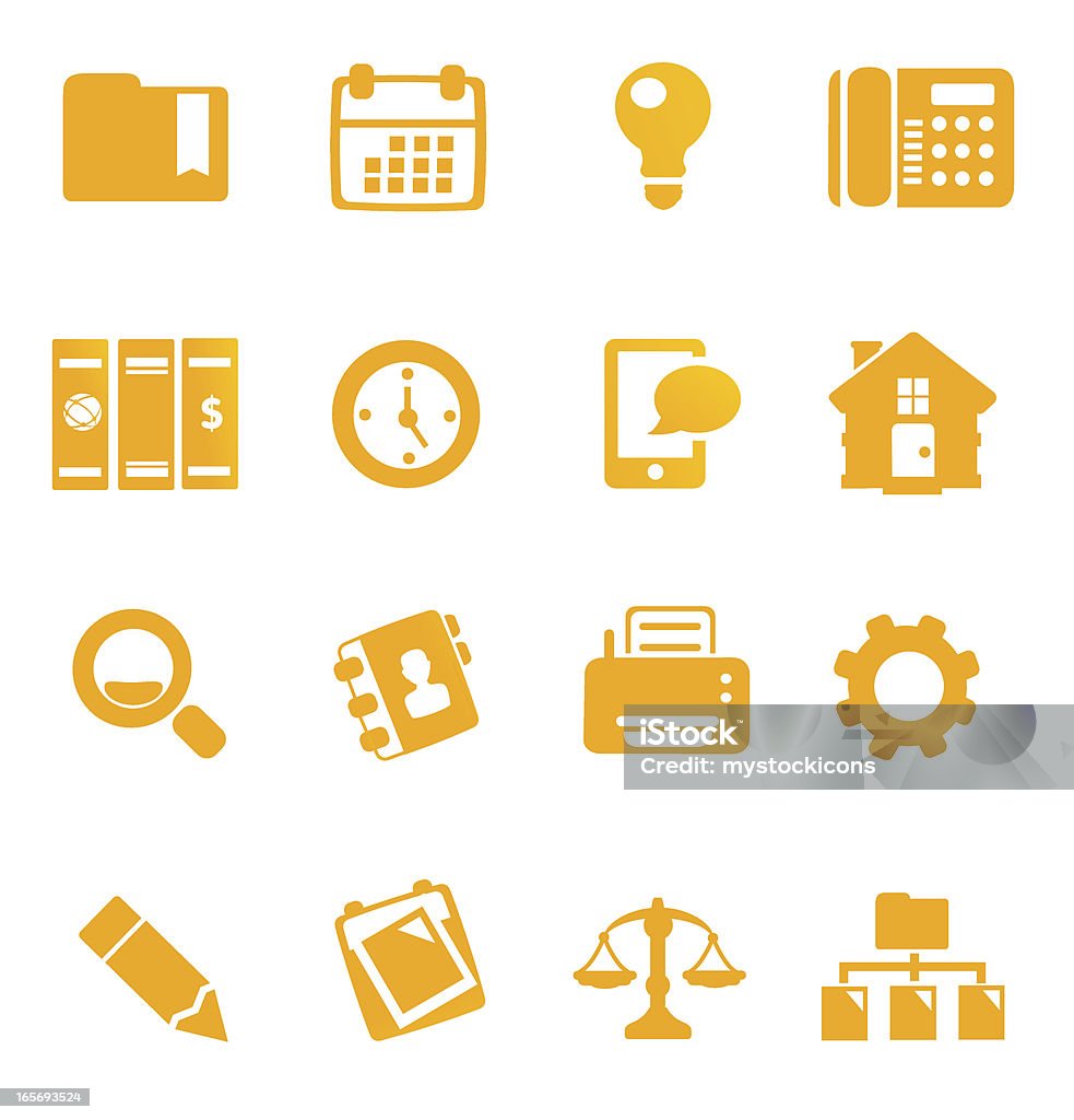 Office and Business Icons A set of royalty-free generic office icons Generic - Description stock vector