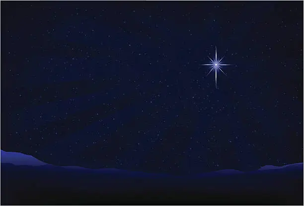 Vector illustration of Bethlehem Star
